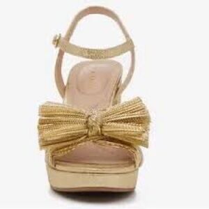 Kelly & Katie Gold Bow Women's Sandals